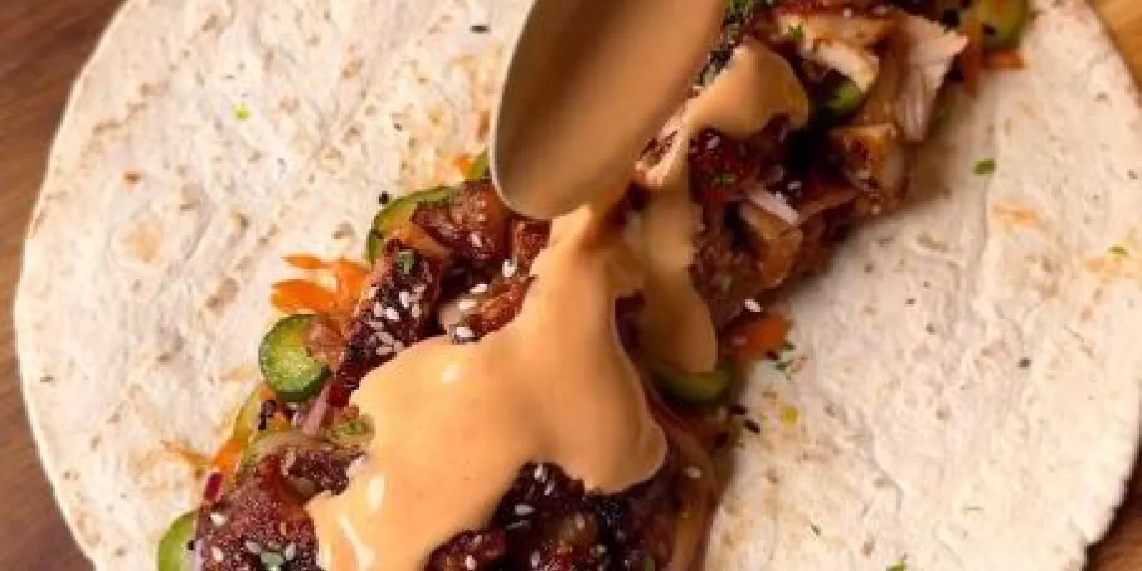Korean BBQ chicken wraps