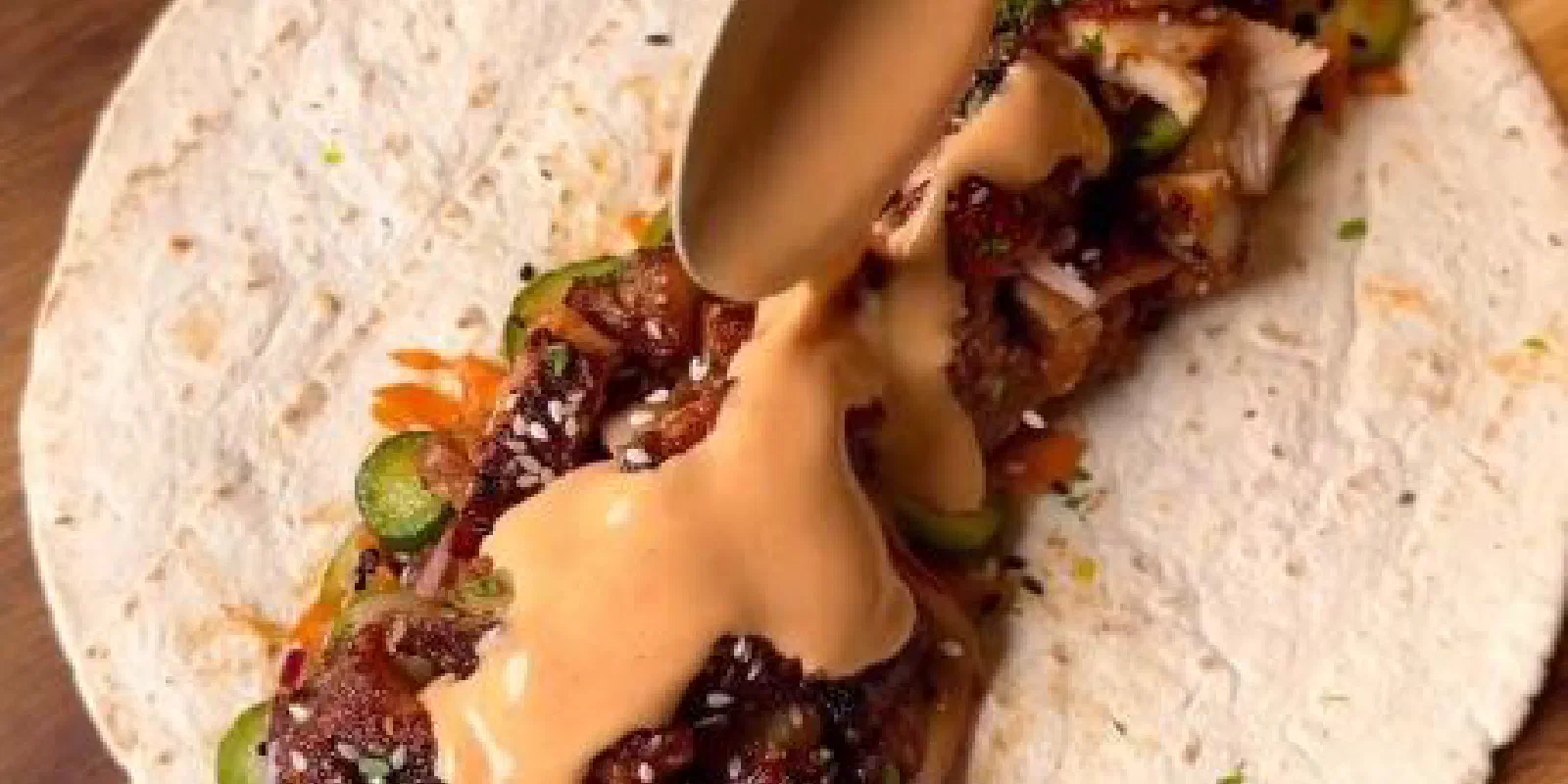 Korean BBQ chicken wraps